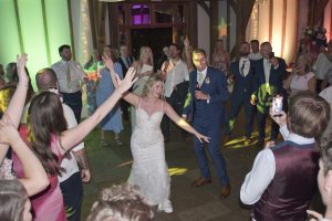 Bride & groom on the dance floor- Brookfield Barn