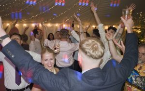 guests enjoying the wedding reception, full dance floor, great DJ 